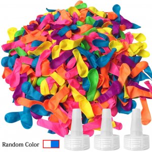 Hibery 1500 Pack Water Balloons, Water Balloons for Kids and Adults with 3 Hose Nozzles Refill Kits - for Summer Splash Fun Fight Games